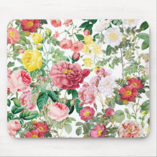 Blumengarten Vintager Frühlingsgarten Rose Mousepad