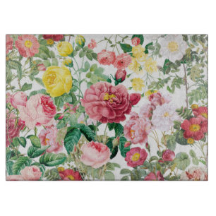 Blumengarten Vintager Frühlingsgarten Rose Schneidebrett