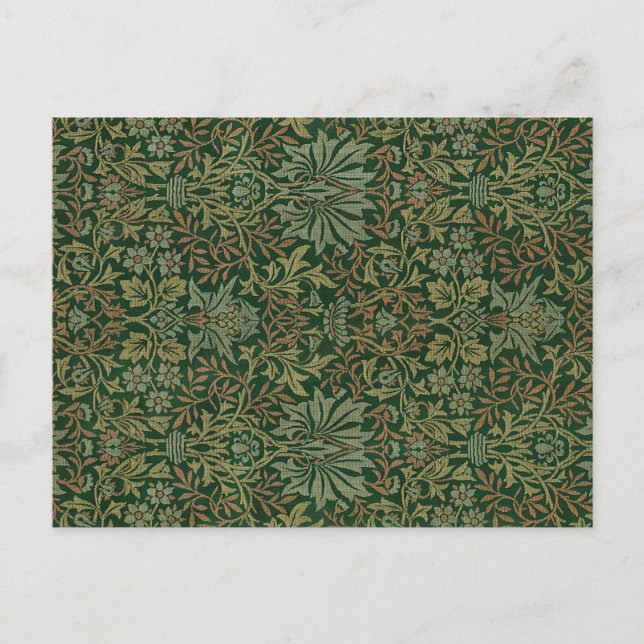 Blumengarten Vintages Ornament Illustration Postkarte (Vorderseite)