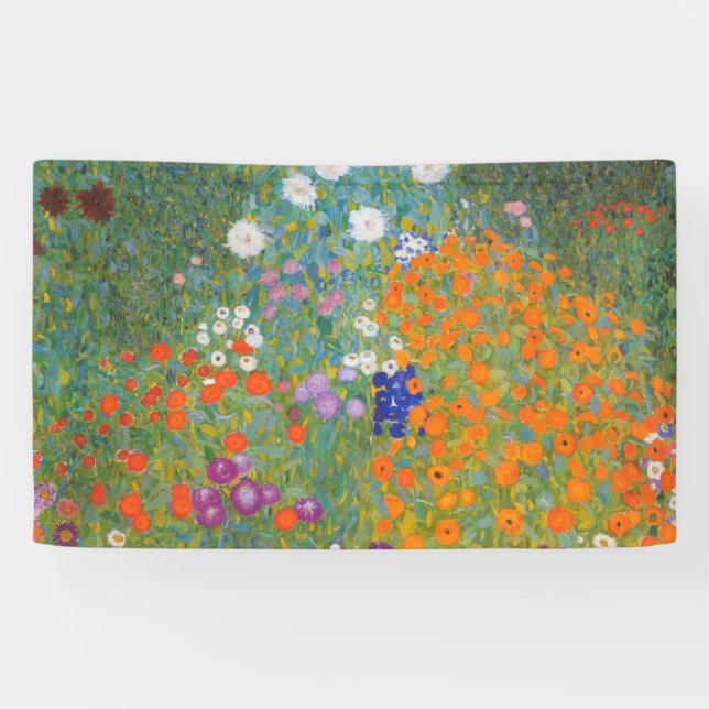 Blumengarten (von Gustav Klimt) Banner (Horizontal)