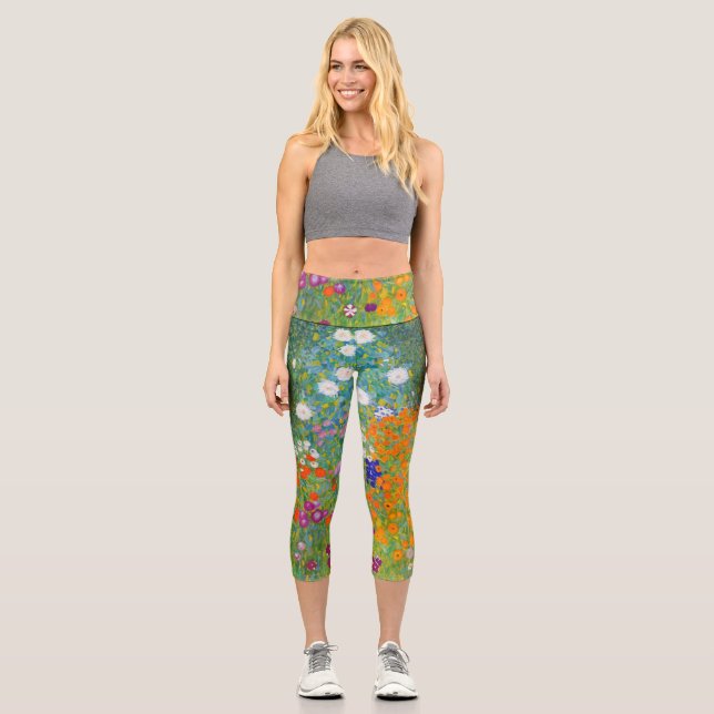 Blumengarten von Gustav Klimt  Capri Leggings (Vorderseite)