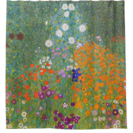 Blumengarten von Gustav Klimt Duschvorhang