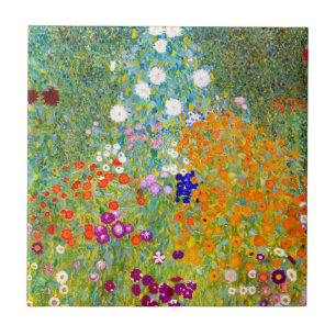 Blumengarten von Gustav Klimt Fliese