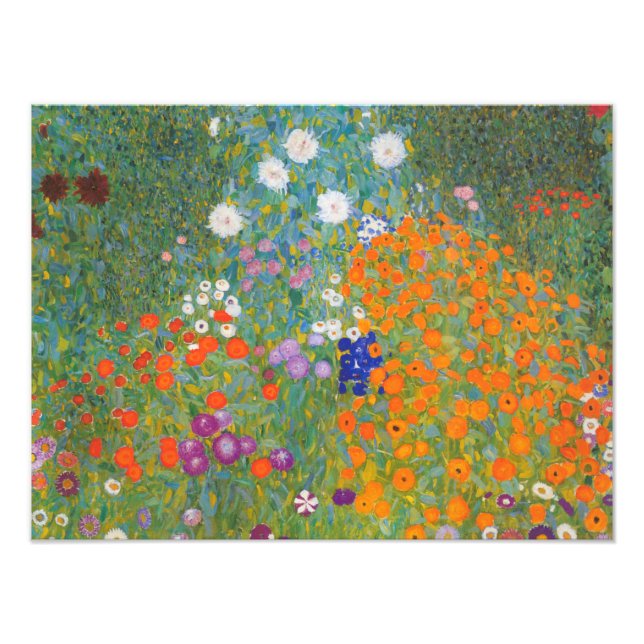 Blumengarten von Gustav Klimt Fotodruck (Vorne)