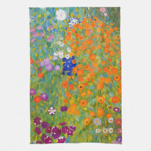 Blumengarten von Gustav Klimt Geschirrtuch