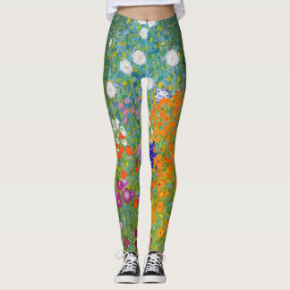 Blumengarten von Gustav Klimt Leggings