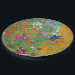 Blumengarten von Gustav Klimt Pappteller<br><div class="desc">Bitte besuchen Sie meinen Laden für interessanteres Design und mehr Farbwahl => zazzle.com/colorfulworld*</div>