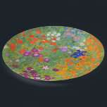 Blumengarten von Gustav Klimt Pappteller<br><div class="desc">Bitte besuchen Sie meinen Laden für interessanteres Design und mehr Farbwahl => zazzle.com/colorfulworld*</div>
