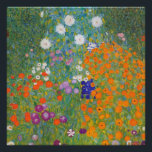 Blumengarten von Gustav Klimt Poster<br><div class="desc">Schönes farbenfrohes Gemälde eines Blumengartens von Gustav Klimt. Phantastische Farbvariationen und wunderschöne Blume passen einfach wunderschön zu vielen wunderbaren Produkten und Geschenkideen.</div>