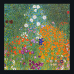 Blumengarten von Gustav Klimt Poster<br><div class="desc">Schönes farbenfrohes Gemälde eines Blumengartens von Gustav Klimt. Phantastische Farbvariationen und wunderschöne Blume passen einfach wunderschön zu vielen wunderbaren Produkten und Geschenkideen.</div>