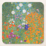 Blumengarten von Gustav Klimt Rechteckiger Pappuntersetzer<br><div class="desc">Schönes farbenfrohes Gemälde eines Blumengartens von Gustav Klimt. Phantastische Farbvariationen und wunderschöne Blume passen einfach wunderschön zu vielen wunderbaren Produkten und Geschenkideen.</div>