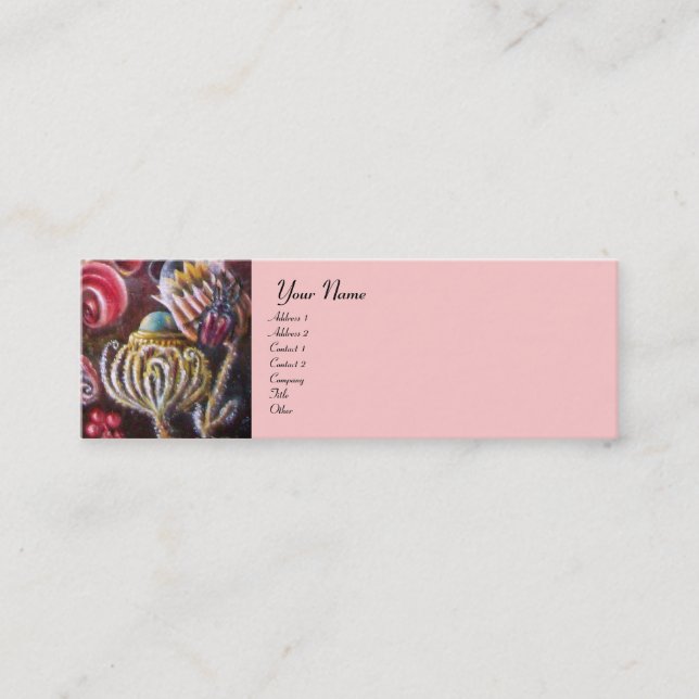 BLUMENGARTEN VON MELISSA Farbenfrohe Blume Mini Visitenkarte (Vorderseite)