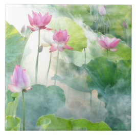 Blumengarten Wasserfarbe Fliese