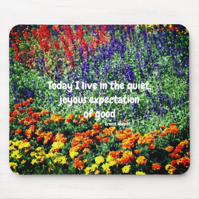Blumengarten Zitat zum Thema Inspiration Mousepad (Vorne)