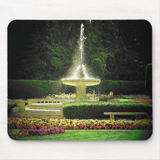 Blumengartenbrunnen Mousepad (Vorne)