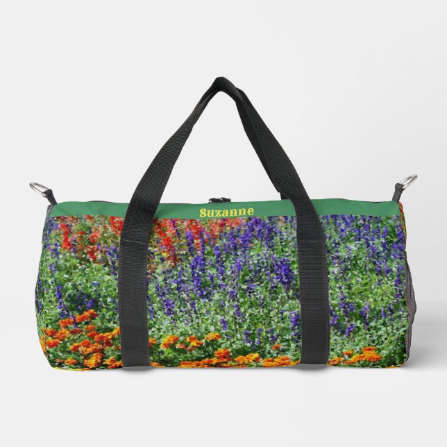 Blumengartenmalerei Personalisiert Duffle Bag (Vorderseite)