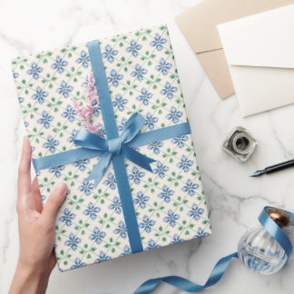 Blumengartenmotif Geschenkpapier