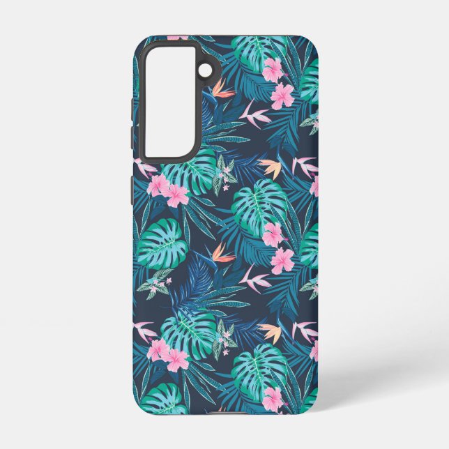 Blumengartenmuster Samsung Galaxy Hülle (Rückseite)