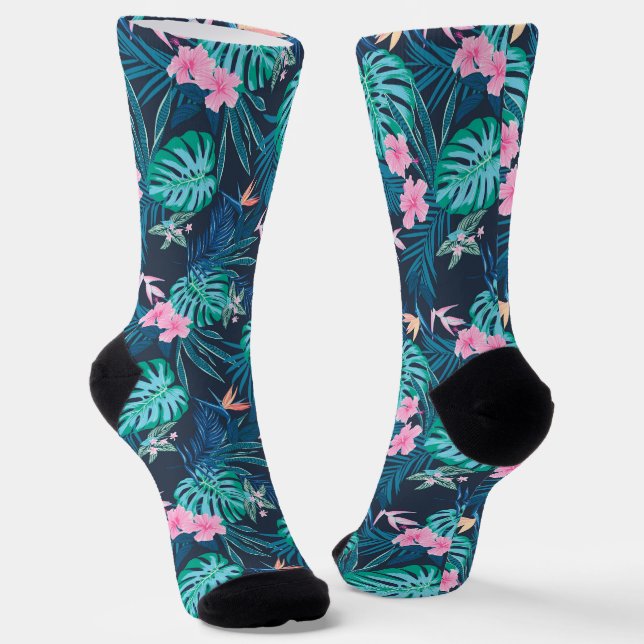 Blumengartenmuster Socken (Gewinkelt)