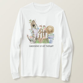 Blumengartenwerkzeuge für Aquarellbilder und Zitat T-Shirt