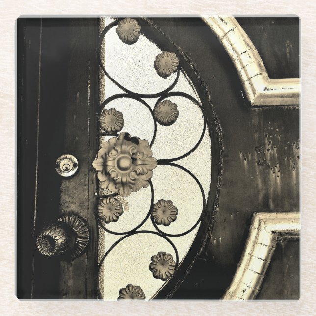 Blumengate Glasuntersetzer (Vorderseite)