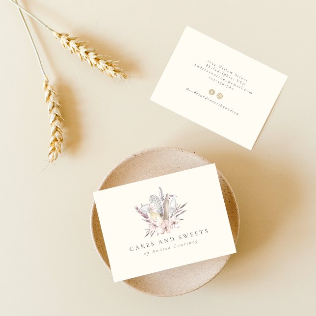 Blumengebäck Konditorei Koch Backutensits Bouquet Visitenkarte (Von Creator hochgeladen)