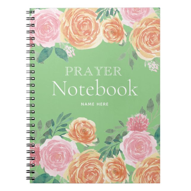 Blumengebet-Notebook Notizblock (Vorderseite)