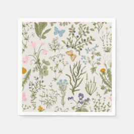 Blumengebirge im Sommer Wildblumen und Kraut Serviette
