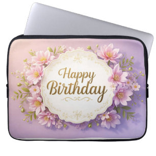 Blumengeburtstag luxuriös und elegant extravagant laptopschutzhülle