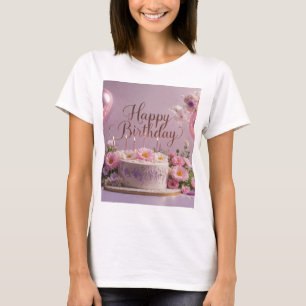 Blumengeburtstag luxuriös und elegant extravagant T-Shirt