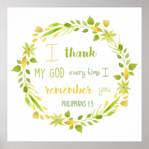 Blumengeflecht-Bibel Poster