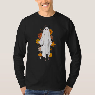 Blumengeist Halloween Gruseliger Herbst Frohes Hal T-Shirt