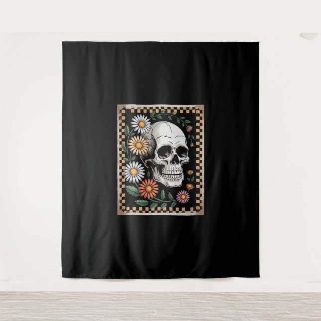 Blumengeist Herbst Boho Halloween 2 Wandteppich (Vorderseite)