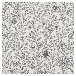 Blumengekritzel-Färbung Stoff