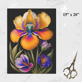 Blumengelb Botanische Illustration Seidenpapier