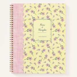 Blumengelb Rosa Kerne Wiesenflächen Blume Notizbuch