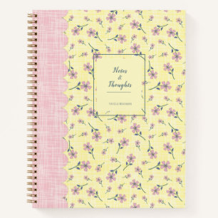 Blumengelb Rosa Kerne Wiesenflächen Blume Notizbuch