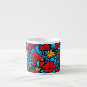 Blumengelbe Blumen Muster-13075 Espressotasse