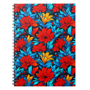 Blumengelbe Blumen Muster-13075 Notizblock