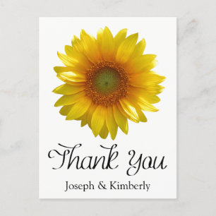 Blumengelbe Sonnenblume Vielen Dank Blume Hochzeit Postkarte