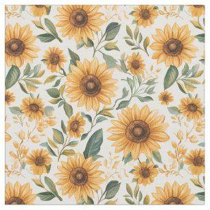 Blumengelbe Sonnenblumen Stoff