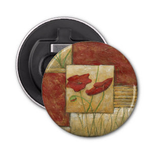 Blumengemälde mit sichtbarem Pinselstrich Flaschenöffner