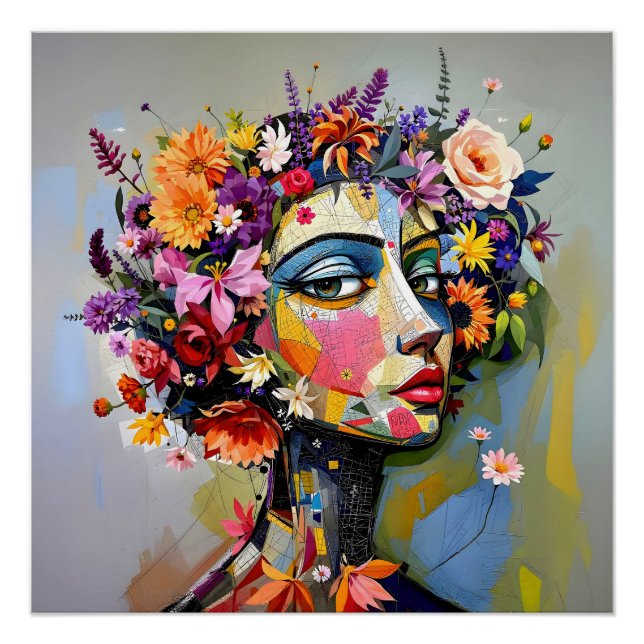 "Blumengeometrie" - Ein botanisches Portrait Poster (Vorderseite)