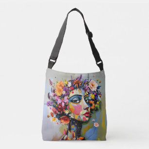 "Blumengeometrie" - Ein botanisches Portrait Tragetaschen Mit Langen Trägern