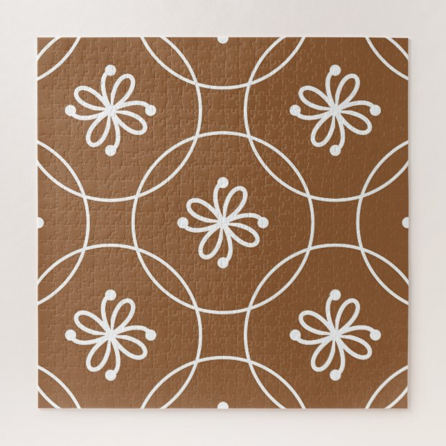 Blumengeometrie: Vintages Kunstmuster. (Vertikal)