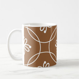 Blumengeometrie: Vintages Kunstmuster. Kaffeetasse
