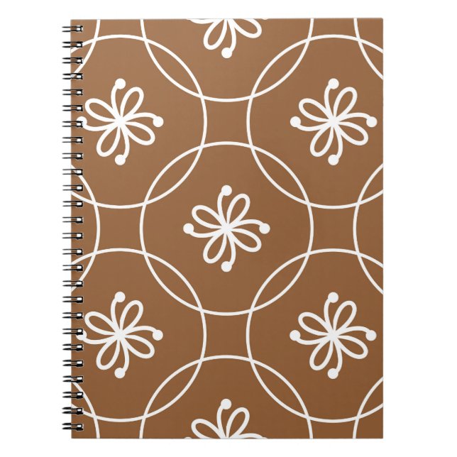 Blumengeometrie: Vintages Kunstmuster. Notizblock (Vorderseite)