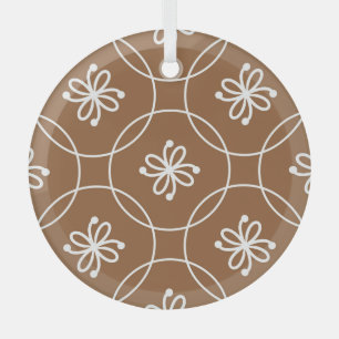 Blumengeometrie: Vintages Kunstmuster. Ornament Aus Glas