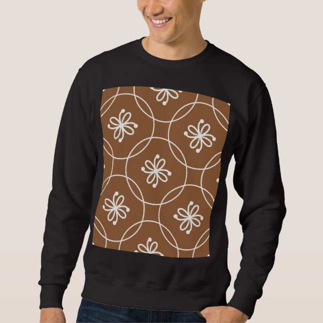 Blumengeometrie: Vintages Kunstmuster. Sweatshirt (Vorderseite)