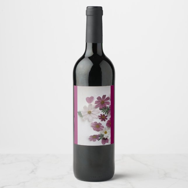 Blumengeschenk-Anhänger Weinetikett (Vorderseite)